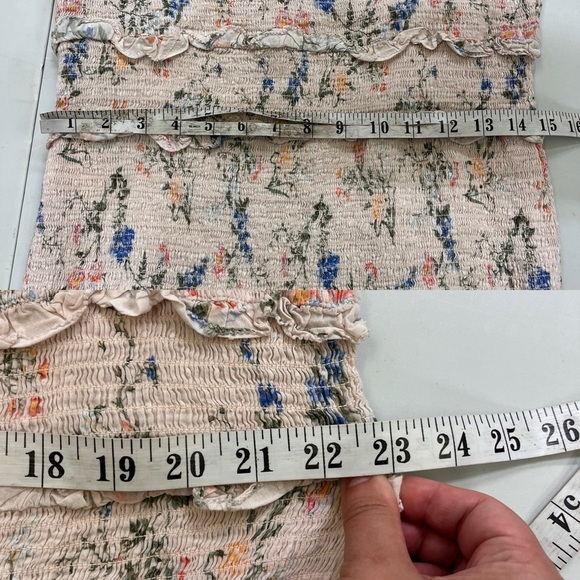 Saylor Althea Floral Smocked Midi Dress Cream - Picture 9 of 14